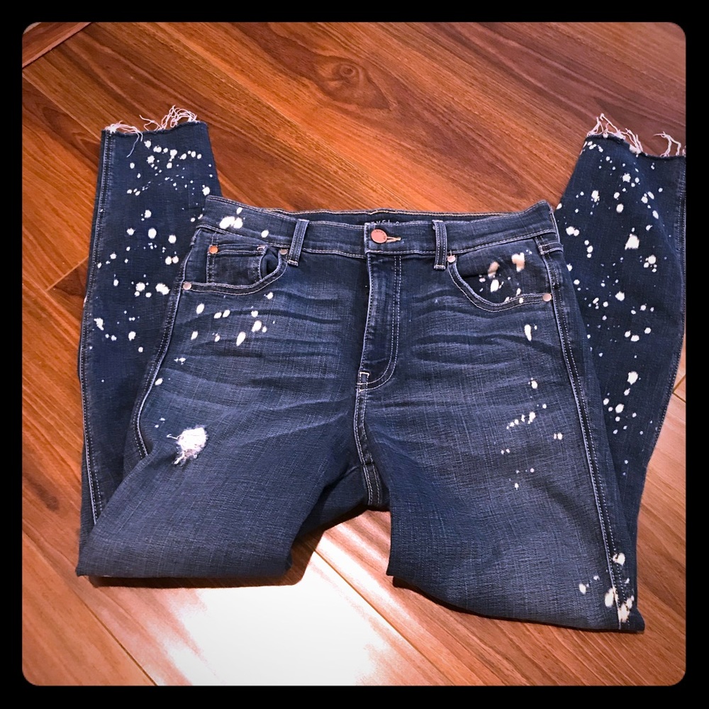 SALE Level 99 Destroyed Mid-Rise Denim